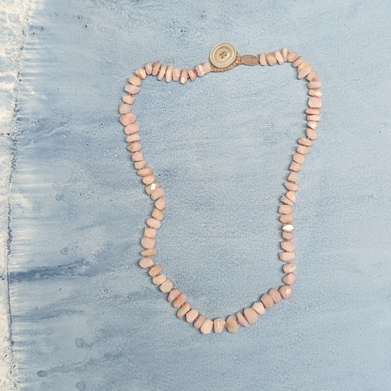 Graduated African Pink Opal Necklace — Faran Riley